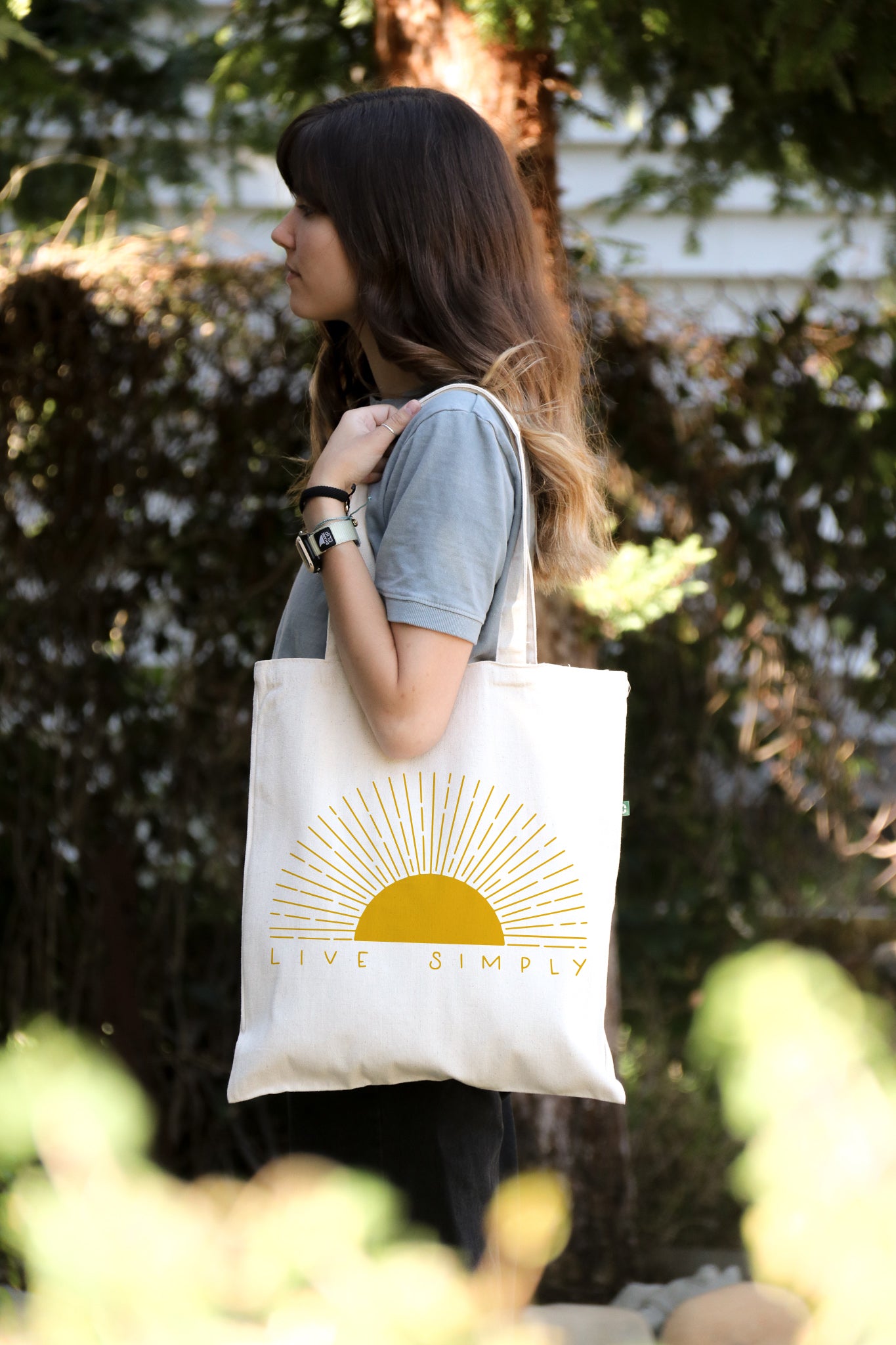 Live Simply - Canvas Tote Bag - Recycled Cotton