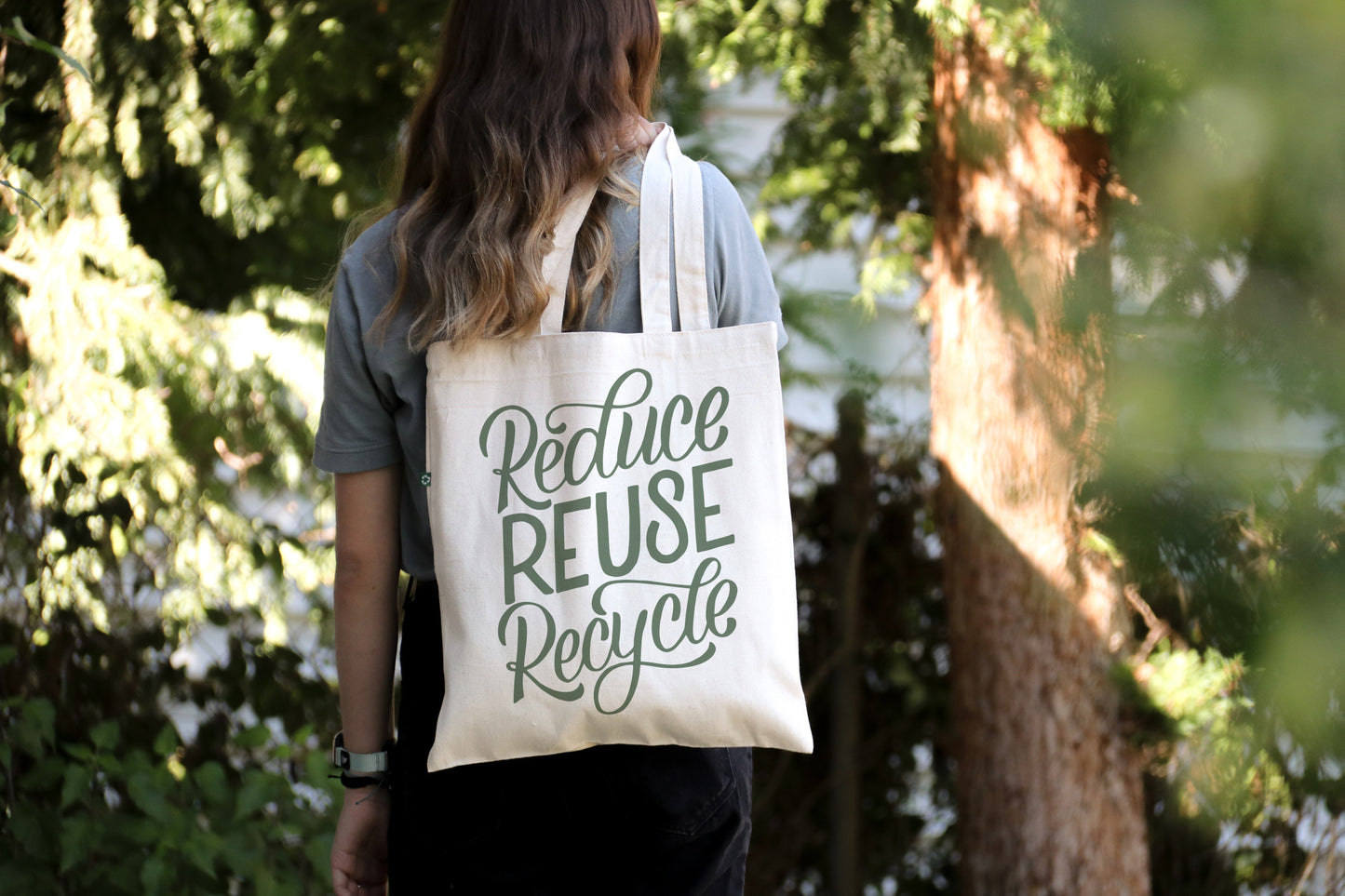 Reduce Reuse Recycle - Canvas Tote Bag - Recycled Cotton