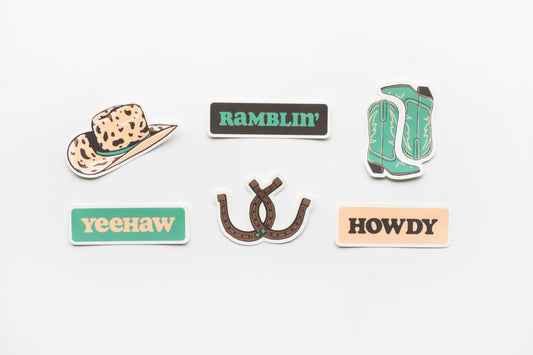 The ultimate cowgirl vinyl sticker pack