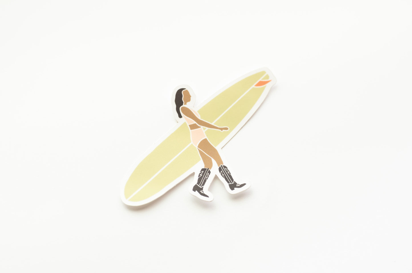 Surf Cowgirl vinyl sticker - Green