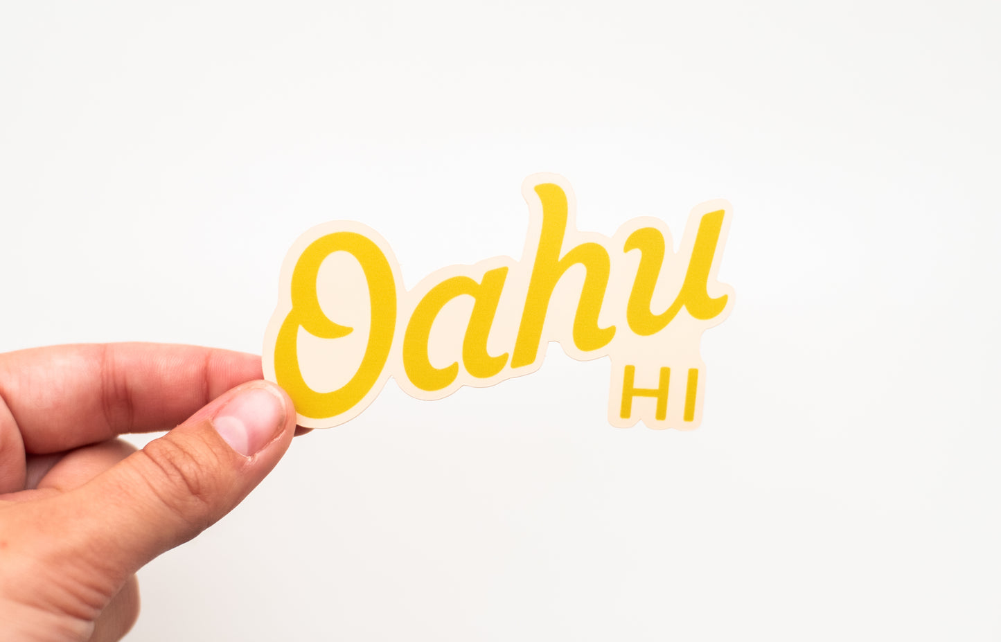 Oahu Lettering Vinyl Sticker - Hawaiian Islands