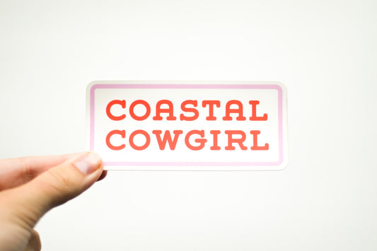Coastal Cowgirl vinyl sticker