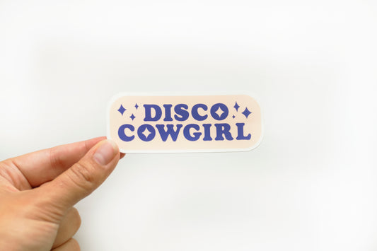 Disco Cowgirl vinyl sticker