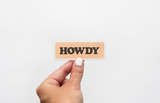 Howdy vinyl sticker