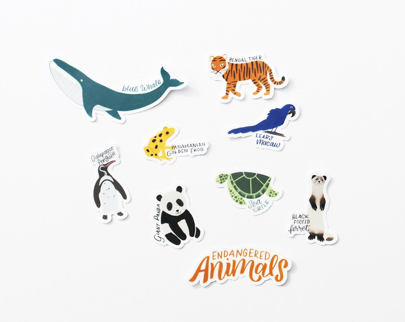 Endangered Animals Sticker Sheet