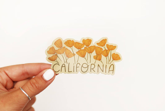 California State Flower Vinyl Sticker