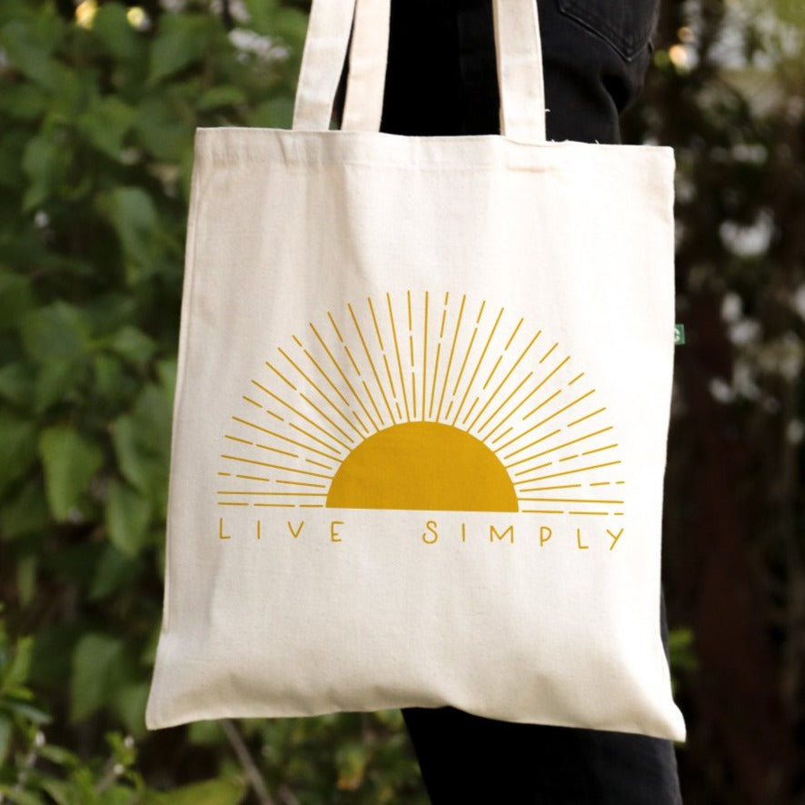 Live Simply - Canvas Tote Bag - Recycled Cotton