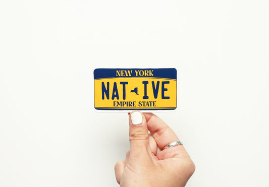 New York License Plate Sticker