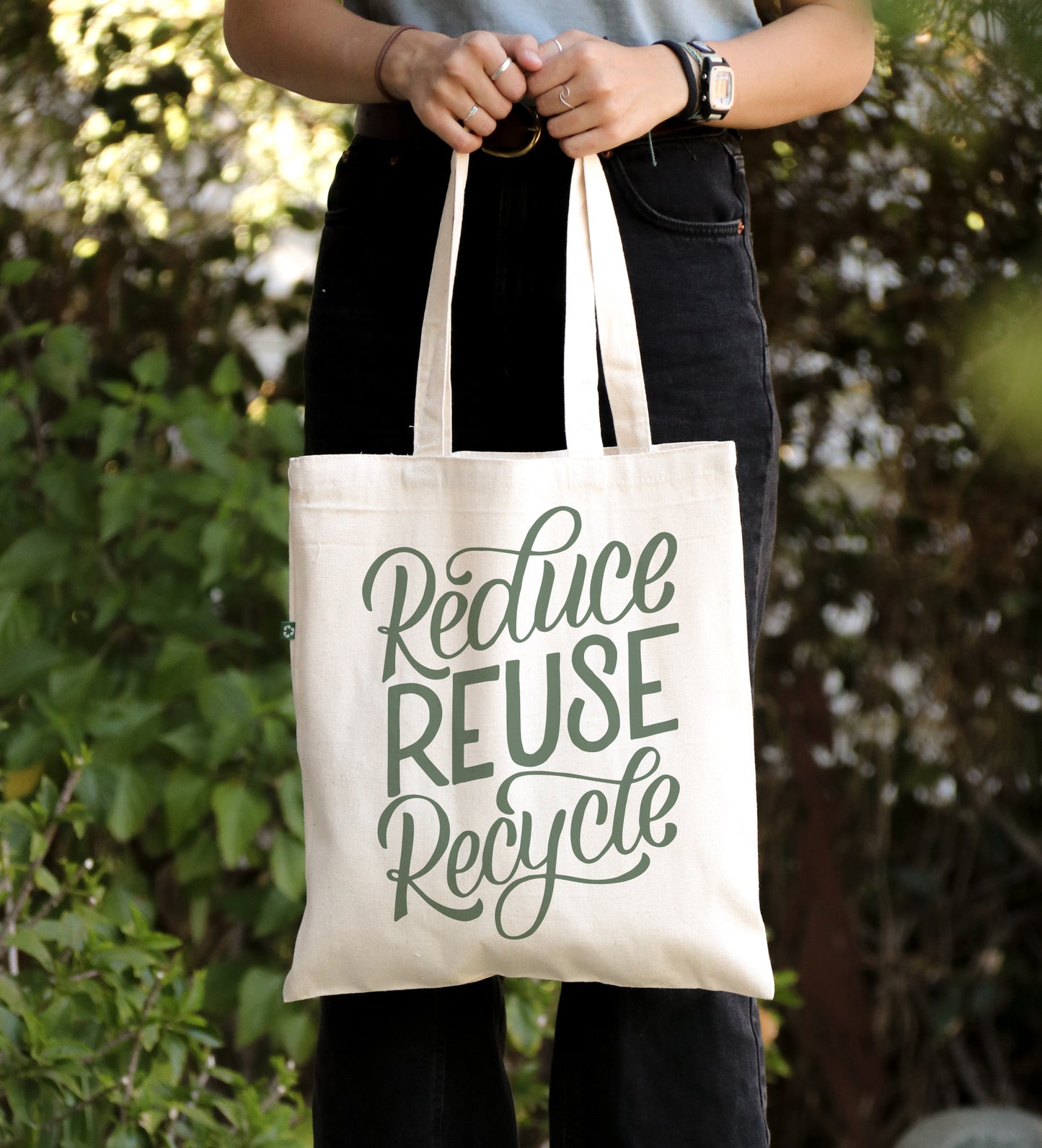 Reduce Reuse Recycle - Canvas Tote Bag - Recycled Cotton