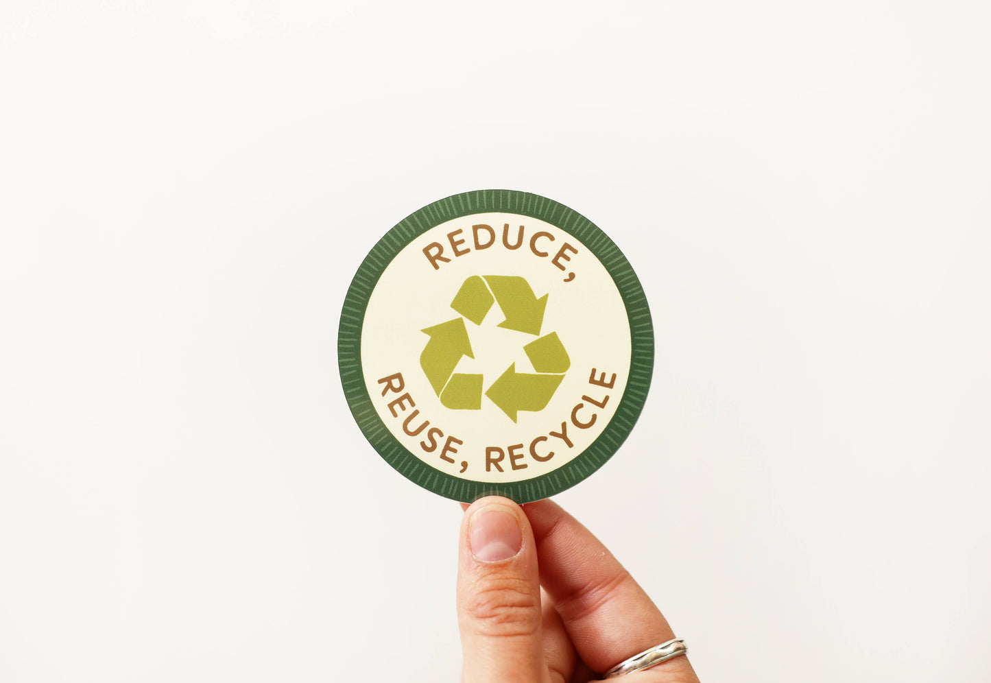 Reduce, Reuse, Recycle circle vinyl sticker