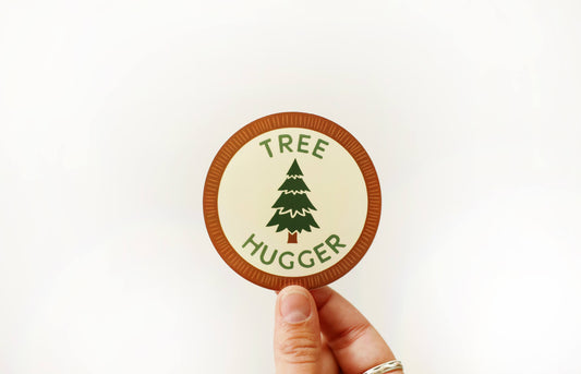 Tree Hugger vinyl sticker