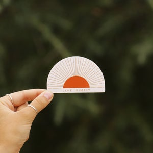 Live Simply, Sun - vinyl sticker