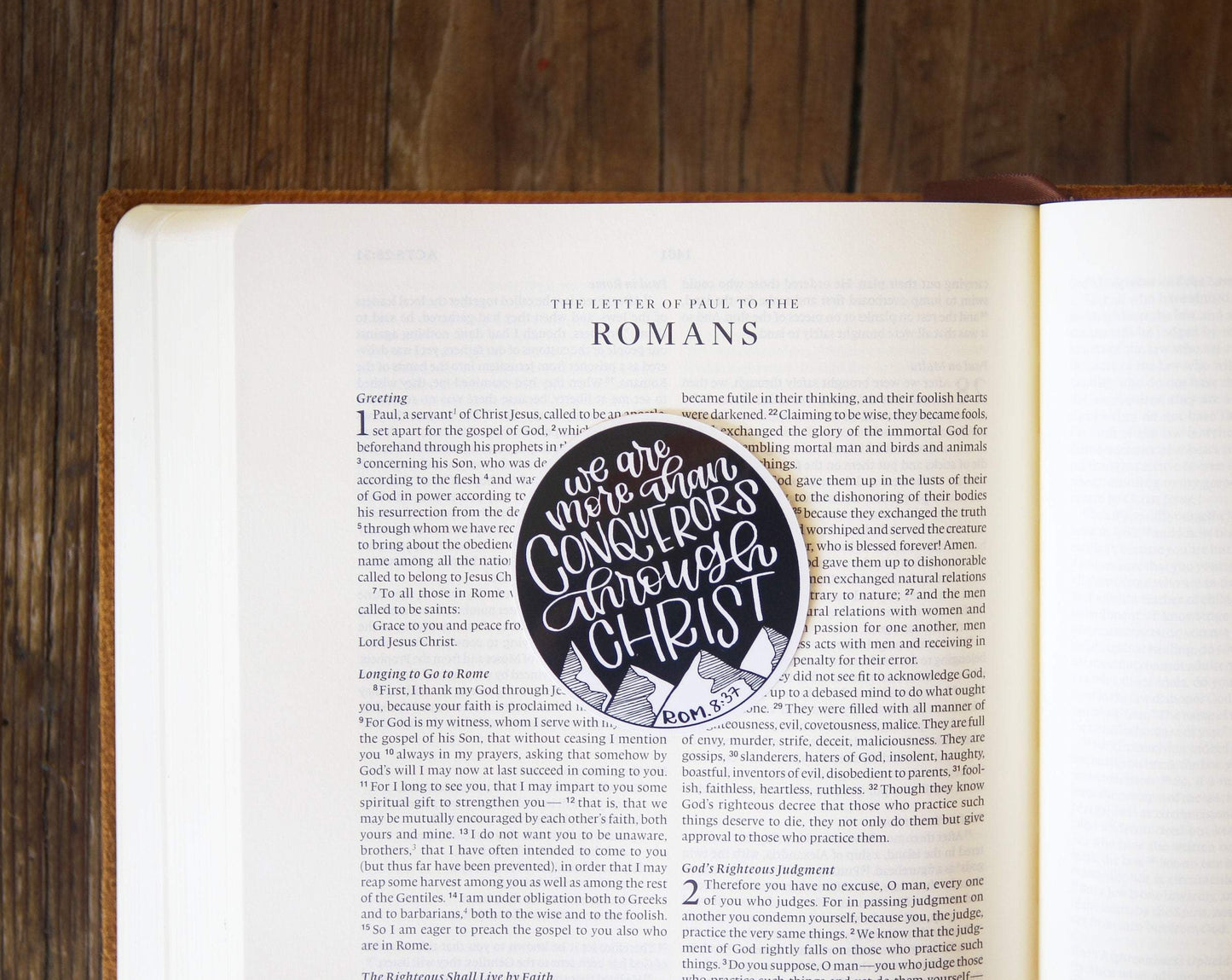 Romans 8:37 Sticker