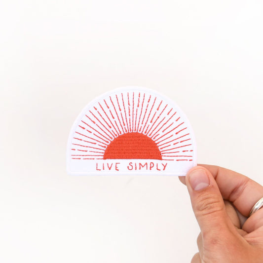 Live Simply Sun Iron On Patch