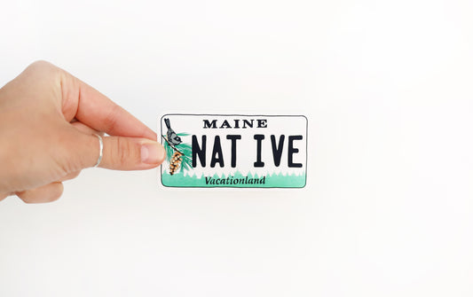 Maine License Plate Sticker