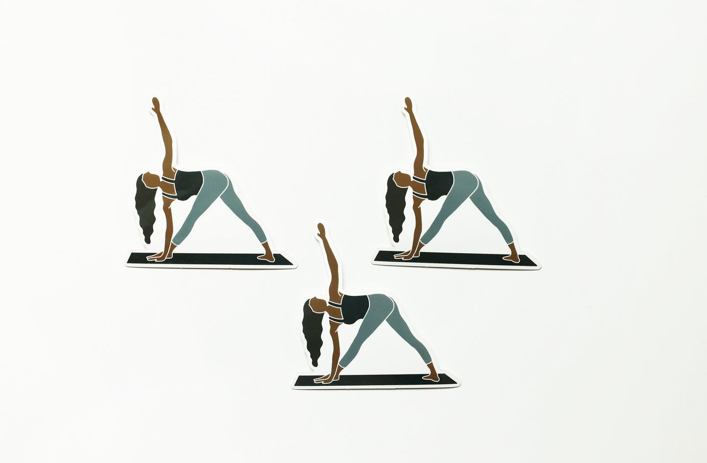 Triangle Yoga Pose Vinyl Sticker