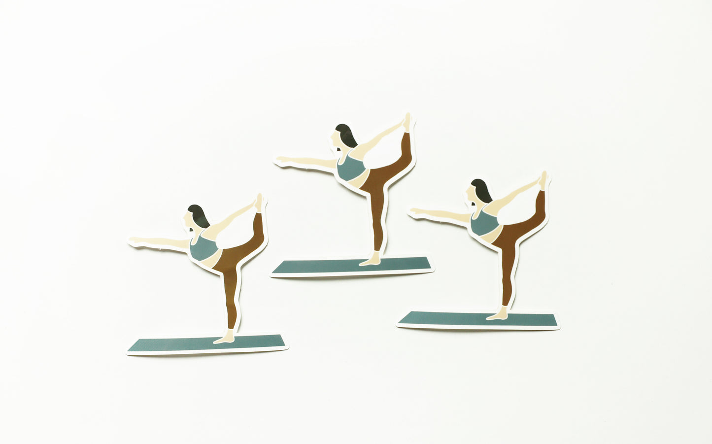 Standing Bow Yoga Pose Vinyl Sticker