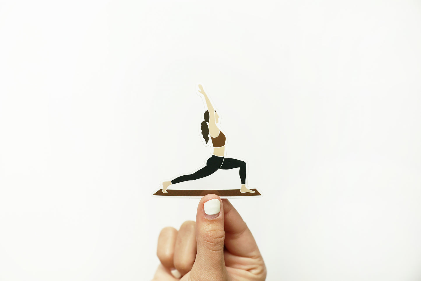 Warrior 1 Yoga Pose Vinyl Sticker